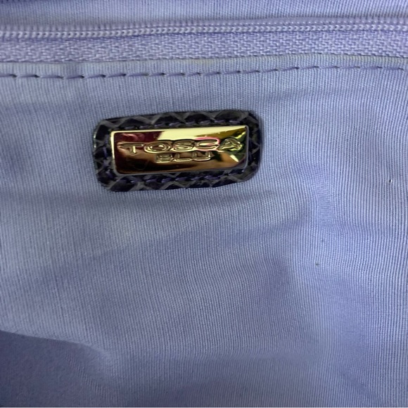 TOSCA BLU Luxurious Purple Faux Leather & Fur Handbag - Picture 10 of 15